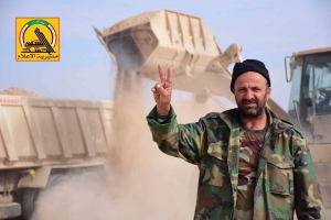 بالصور.. الحشد يفتح طرقاً وينشئ سواتر استعداداً لعمليات بغرب الموصل