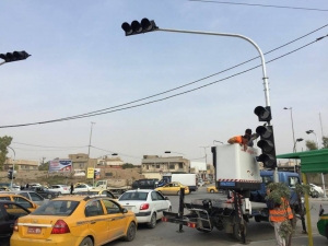 بالصور.. إعادة تأثيث شوارع الموصل