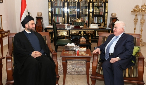 معصوم والحكيم يبحثان الخطوات المقبلة لعودة مجلس النواب بكامل هيئاته