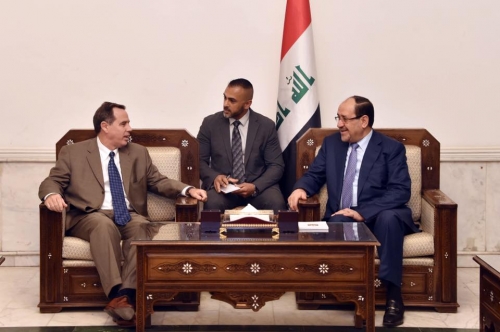 المالكي والسفير الامريكي عملية تحرير الموصل واغاثة النازحين