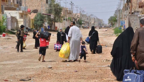 إستنفار حكومي ودولي للأسراع بإعادة النازحين الى الفلوجة