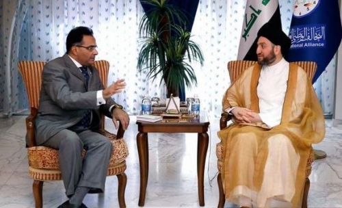 الحكيم للسفير المصري: أهمية توحيد الجهد العربي لمجابهة الإرهاب